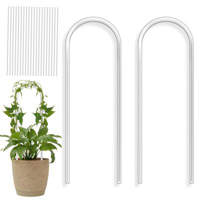 2 pezzi a forma di U in acrilico per piante supporto trasparente per piante con fascette rampicanti per piccole piante da appartamento edera monstera