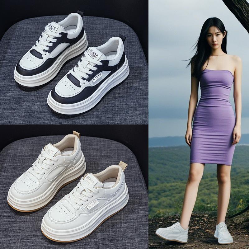 Platform White Shoes Women's Spring 2025 New Explosive Version Internet Celebrity Same Casual Fashion Versatile Student Women's Shoes