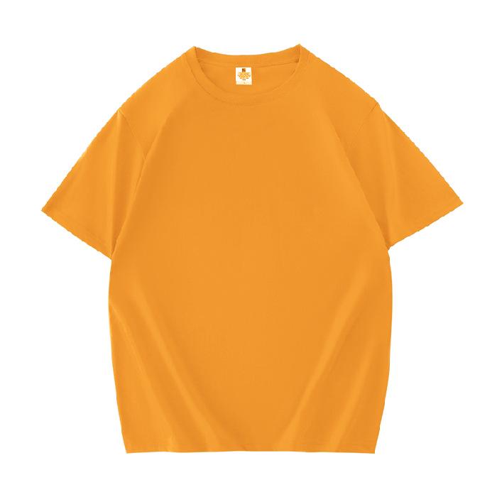 Unisex 200g Pure Cotton Drop-Shoulder T-Shirt, Short-Sleeve, Blank Design, Ribbed Collar, Back-Buttoned, Ideal for Class Uniforms, High Quality.