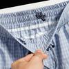 DIMANAF 2026 Spring Summer Plus Size Women Skirt Pants Elastic Waist Oversize Loose Casual Shorts Cotton Print Plaid