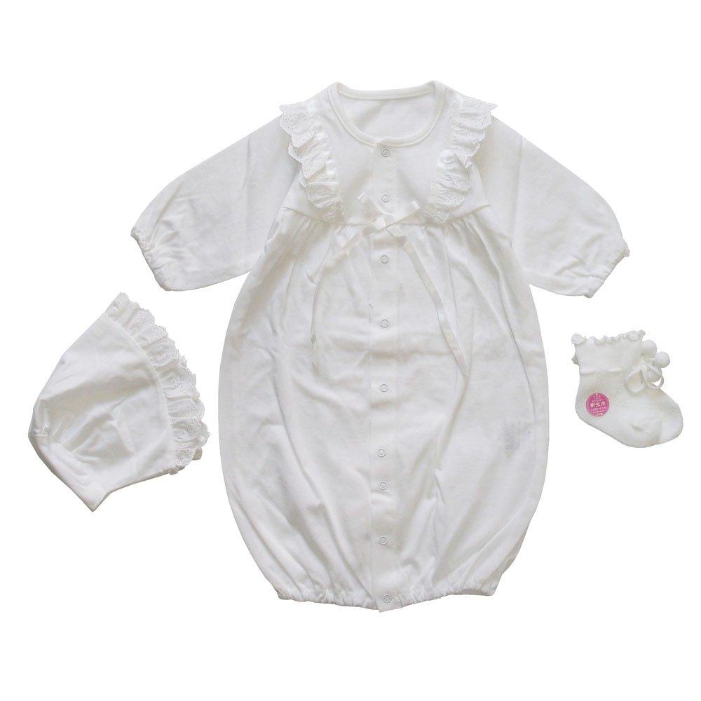 

Summer square made in newborn baby ceremony for shrine visits and hospital includes hat and baby socks with drawstrings that fall first shrine western белый