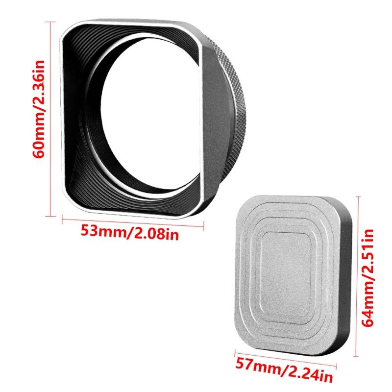 Paraluci Quadrati in Lega di Alluminio per Fotocamere X100V X100T/F X100VI Riducono Riflessi e Ghosting Migliorando l'Esperienza Fotografica