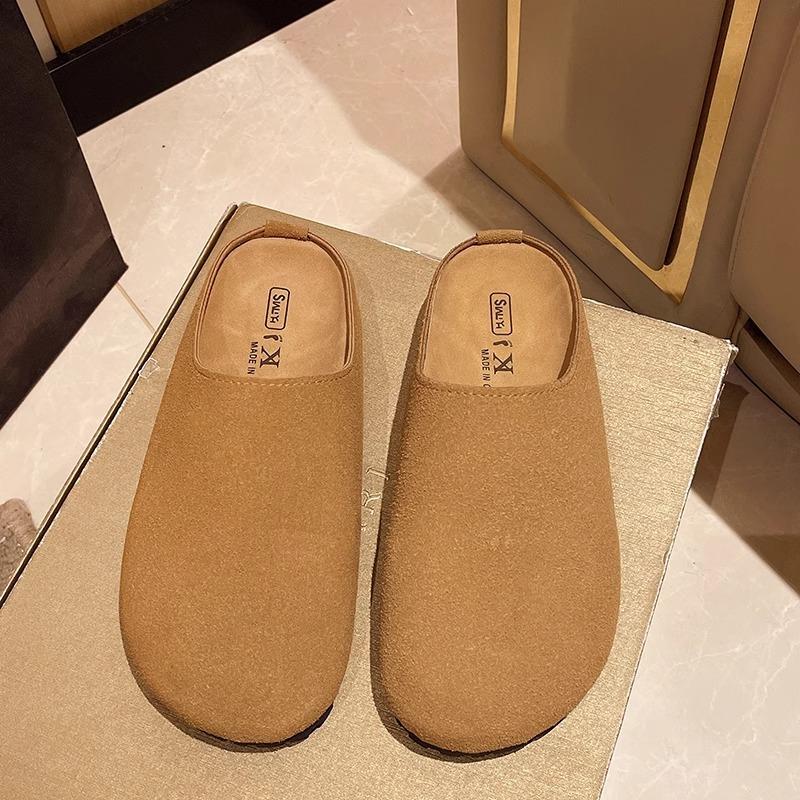 Platform Birkenstock shoes bag head half slippers women's outer wear 2025 spring and summer new retro Muller shoes soft sole Birkenstock half to