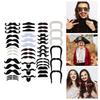 1-48Pcs Fake Cosplay Beards Mustaches Set, Cosplay Costume Accessories for Kid Adult Cosplay Party Halloween Festival