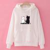 Cozy Girl Hoodie Sweatshirt With Printed Design For Autumn Winter Casual Wear