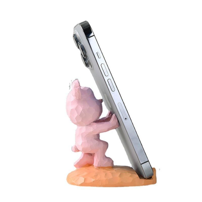 Violent Bear Decoration Creative Light Luxury Mobile Phone Holder Home Living Room Study Desktop Cute Lazy Bracket Decoration