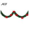 Red Bow Xmas Ornament Christmas Tinsel Garland with Bows, 78.7 Inch Metallic Twisted Hanging Durable Faux Plant for Fireplace, Mantel, Staircase,