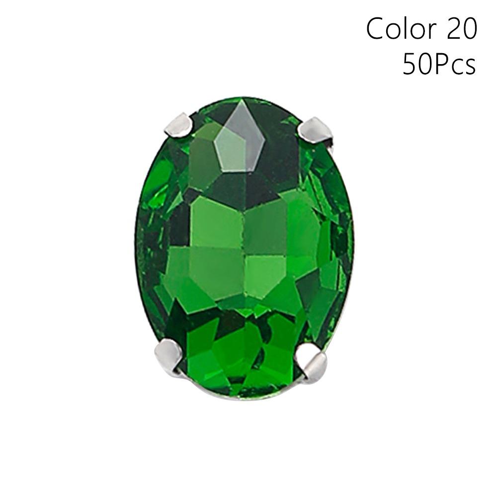 50Pcs/Pack With Silver Claw Glitter Sewing Rhinestones Sew On Diamond Beads Ornament  For Needlework