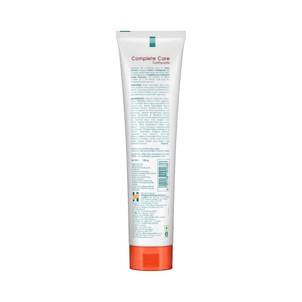 Himalaya Botanique Simply Cinnamon Toothpaste For Plaque Control & Fresh Breath With Neem & Pomegranate 150G