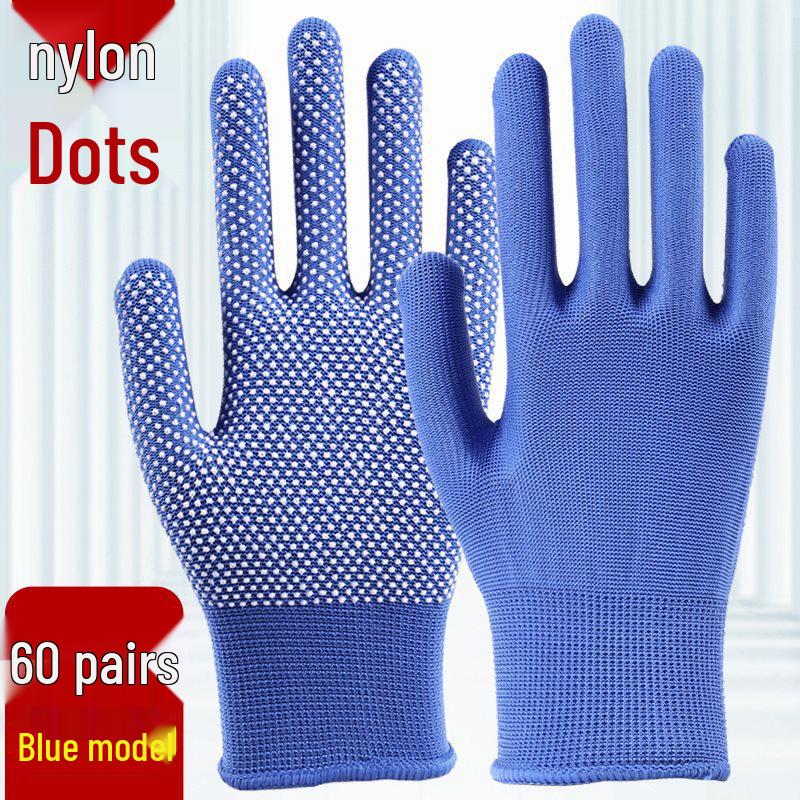 Breathable Non-Slip Nylon Work Gloves - Sun Protection, Thin & Durable for Summer, Handling, Riding, Men & Women