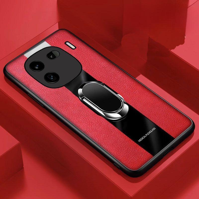 Magnetic Ring Stand Phone Case For Vivo IQOO 12 Pro Luxury Leather Shockproof Bumper Back Cover For IQOO 13 Iqoo13 12Pro