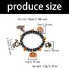 Halloween Wraith Pumpkin Bat Alloy Bracelet Lightweight Jewelry Beaded Wrist Chain Bangle For Women And Girls
