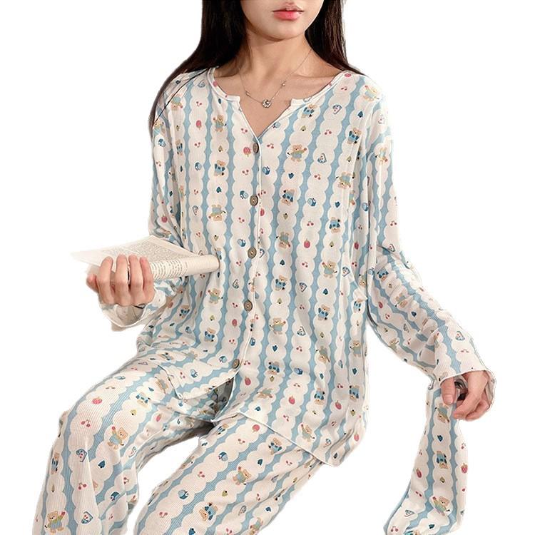 Xia Modal Maternity Pajamas: Adjustable Breastfeeding Sleepwear for Pregnancy and Postpartum