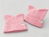 Women's Korean Fashion Cat Ear Wool Hat – Large Head Circumference, Knitted for Warmth, Shows Smaller Face, Perfect for Autumn & Winter