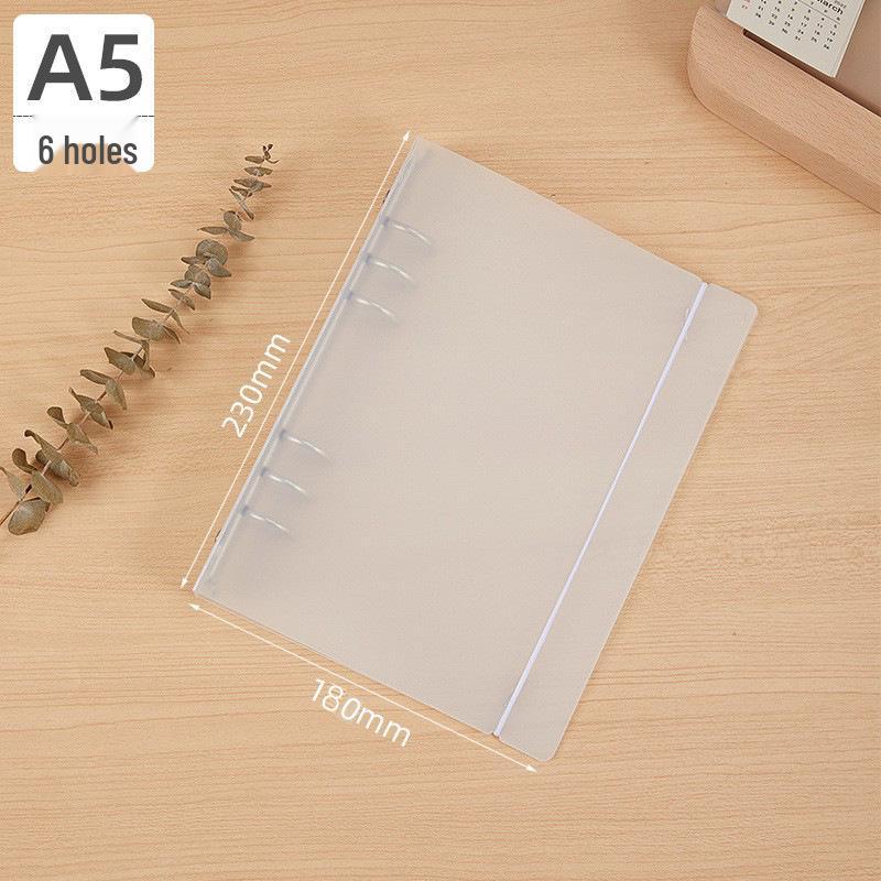 Premium Frosted A4 Binder with Ribbon Insert & Transparent PP Loose-Leaf Folder