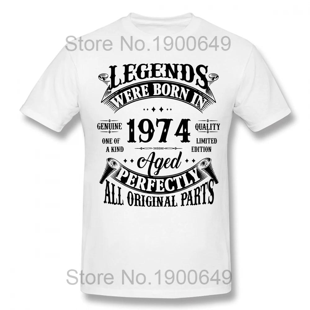 51th Birthday Vintage Legends Born In 1974 51 Years Old Clothing Fashion T Shirts Cotton Short Sleeve Oversized Tshirt Tops S