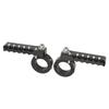 Adjustable Highway Foot Pegs CNC Aluminum Footrests with Stainless Steel Teeth Clamps for Motorcycle