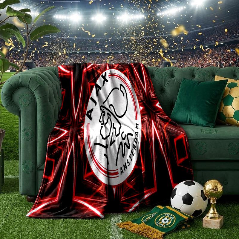 Coperta con Spirito Audace dell'Ajax di Amsterdam Coperte in Flanella Peluche per Divano Letto Regali per Uomini Donne Coperta da Viaggio Picnic Regali di Natale per Fan