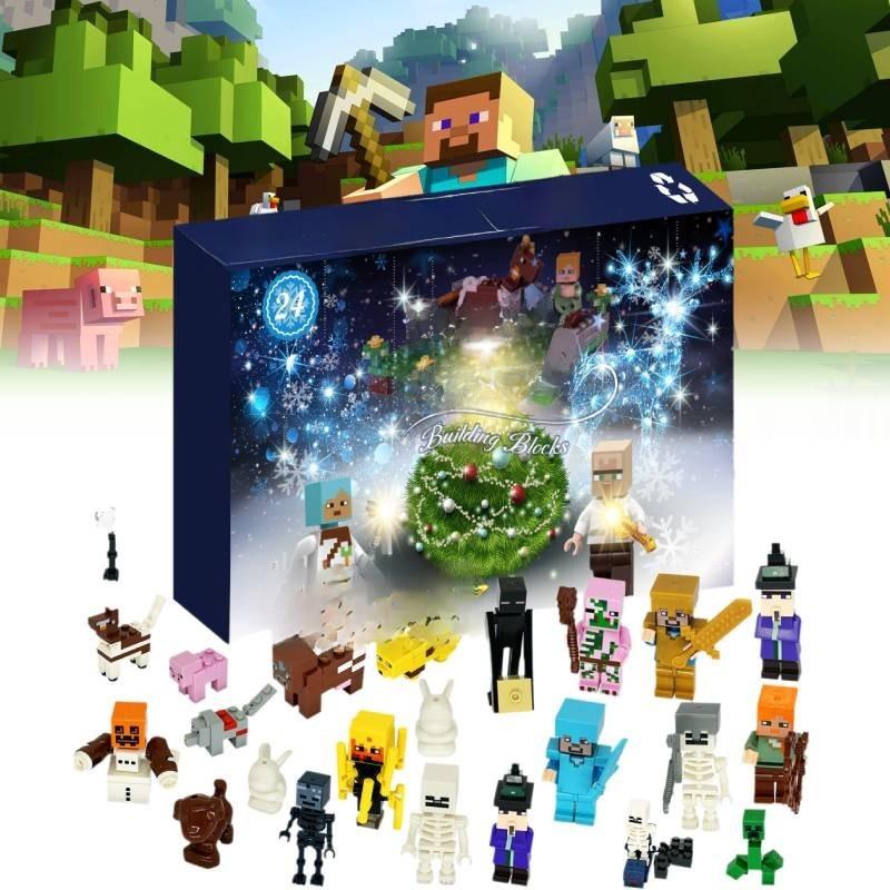 Christmas Countdown Blind Box For Kids Plastic Animal World Toy Gift Box