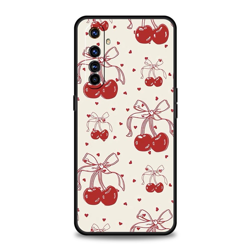 

Милый чехол для телефона с вишневым бантом для Realme 12 11 10 9 8 5G 7 6 GT5 GT3 GT2 Pro Plus C21 C11 C25 C35 Для Realme GT Neo 2 3 3T 5 Чехол Realme 8(8 Pro)