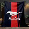 1PC Mustang Blanket Flannel Throw for Sofa, Indoor, Camping, Living Room, Office, Chair, And Bed Soft Birthday Christmas Gift