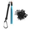 Aluminium Alloy Soft Baits Fishing Accessories Wacky Worm Rig Tool with 100 O Rings