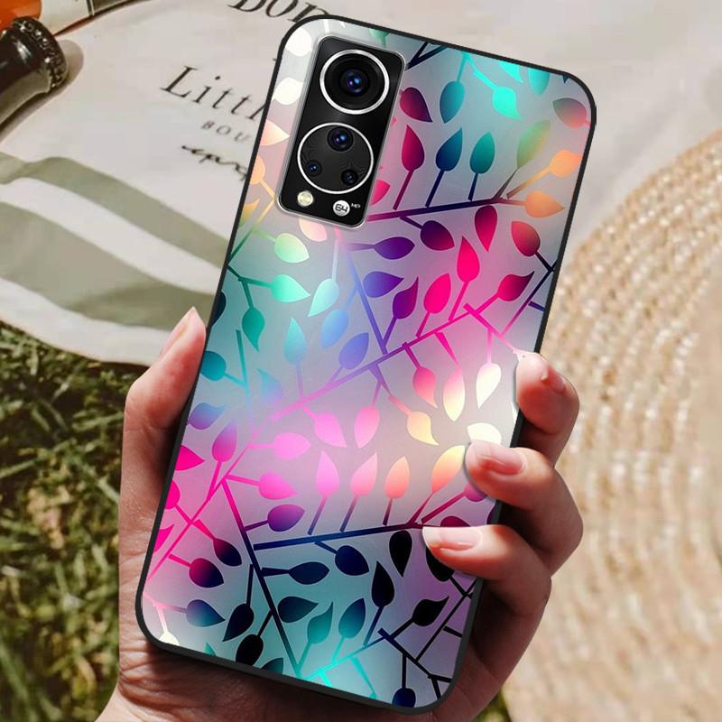 For ZTE Axon 30 5G Case Axon30 Cool Painted Silicone TPU Soft Cover for ZTE Axon 30 30S Cases Black Protective Phone Shells