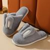 Fashion Women Cotton Slippers 2025 Winter Plush Cute Rabbit Comfortable Anti Slip Home Indoor Floor Warm Cartoon Slippers Mujer