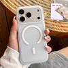 Korea Candy Transparent Matte Magnetic For Magsafe Case For iPhone 15 Plus 16 17 Pro Max Wireless Charging Shockproof Soft Cover