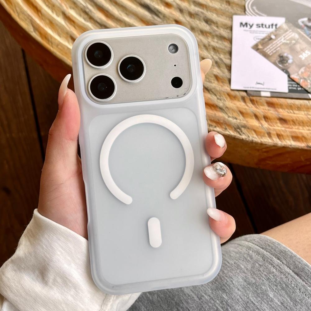 Korea Candy Transparent Matte Magnetic For Magsafe Case For iPhone 15 Plus 16 17 Pro Max Wireless Charging Shockproof Soft Cover