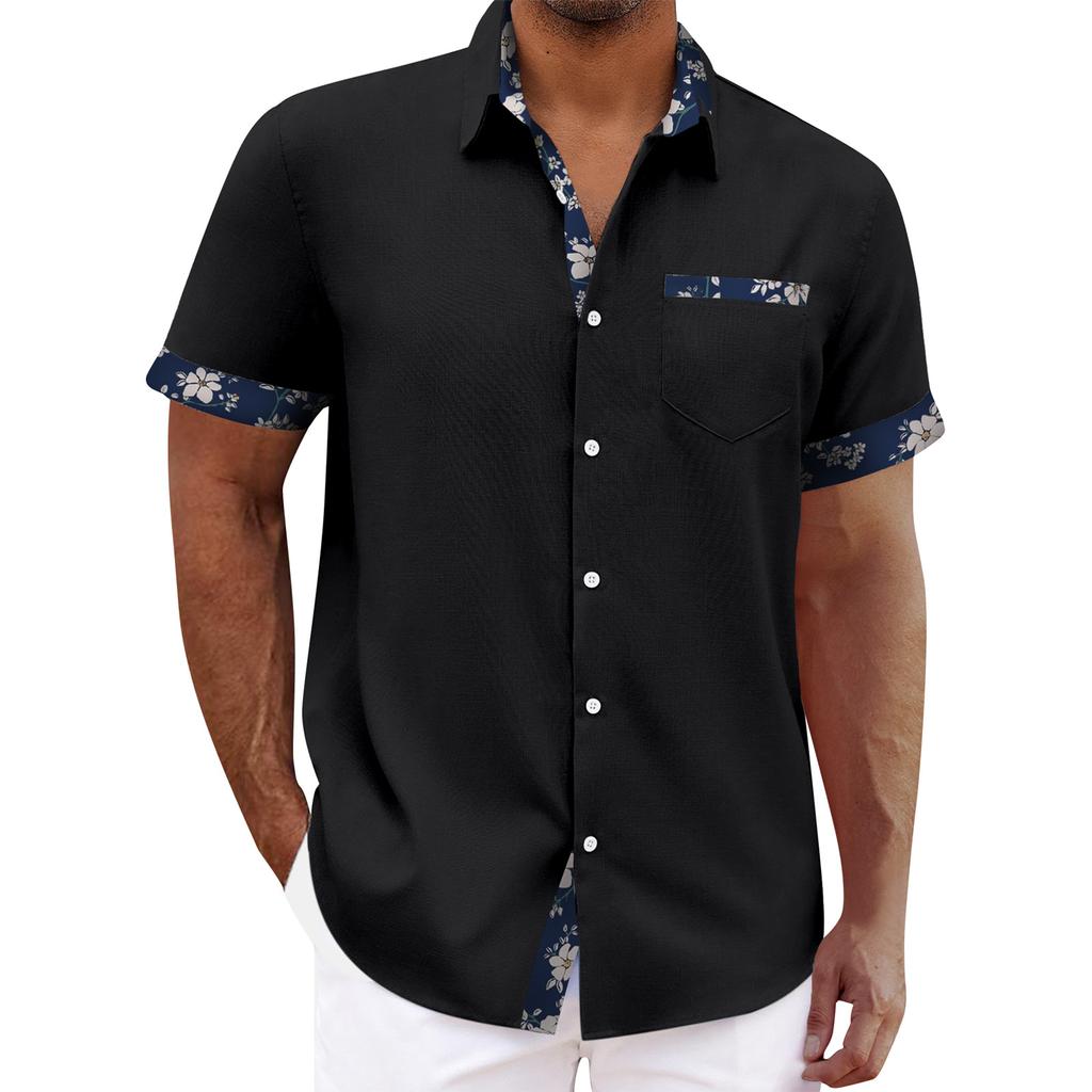 Hawaiian Shirt For Men, Men's Vintage Button Down Bowling Shirts Short Sleeve Summer Beach Shirt