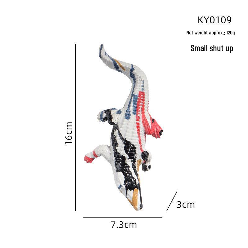 Colorful Resin Crocodile Ornament for Living Room or Office Decor