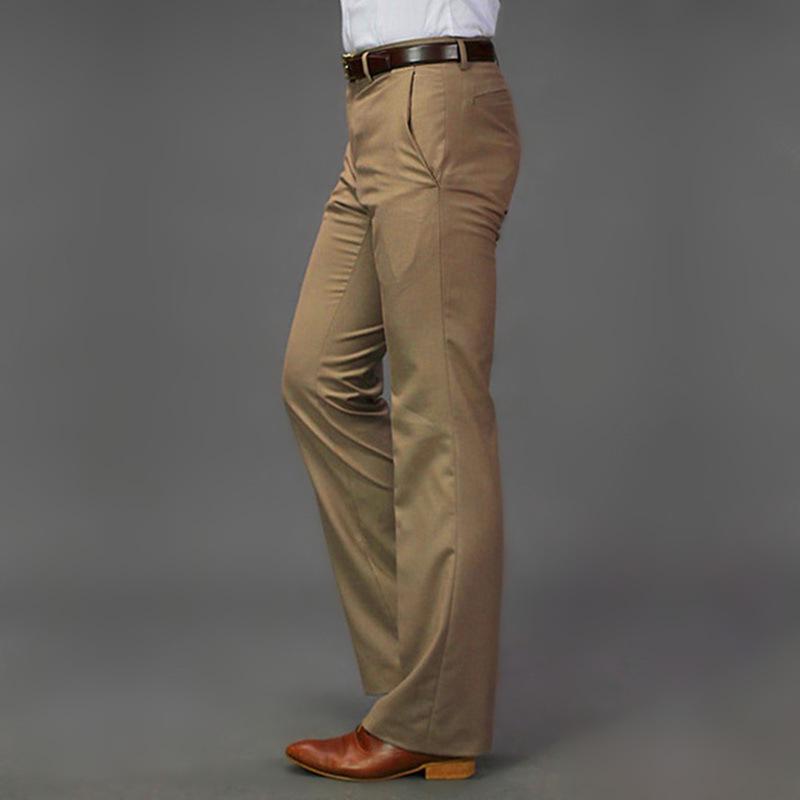 Original Design Korean Casual Flare Pants, Wrinkle-Free, Wide-Leg Suit Style for Young Men