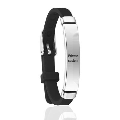Bracelet en Silicone Lumineux Multi-Couleurs Réglable pour Enfants avec Acier Inoxydable Gravable.