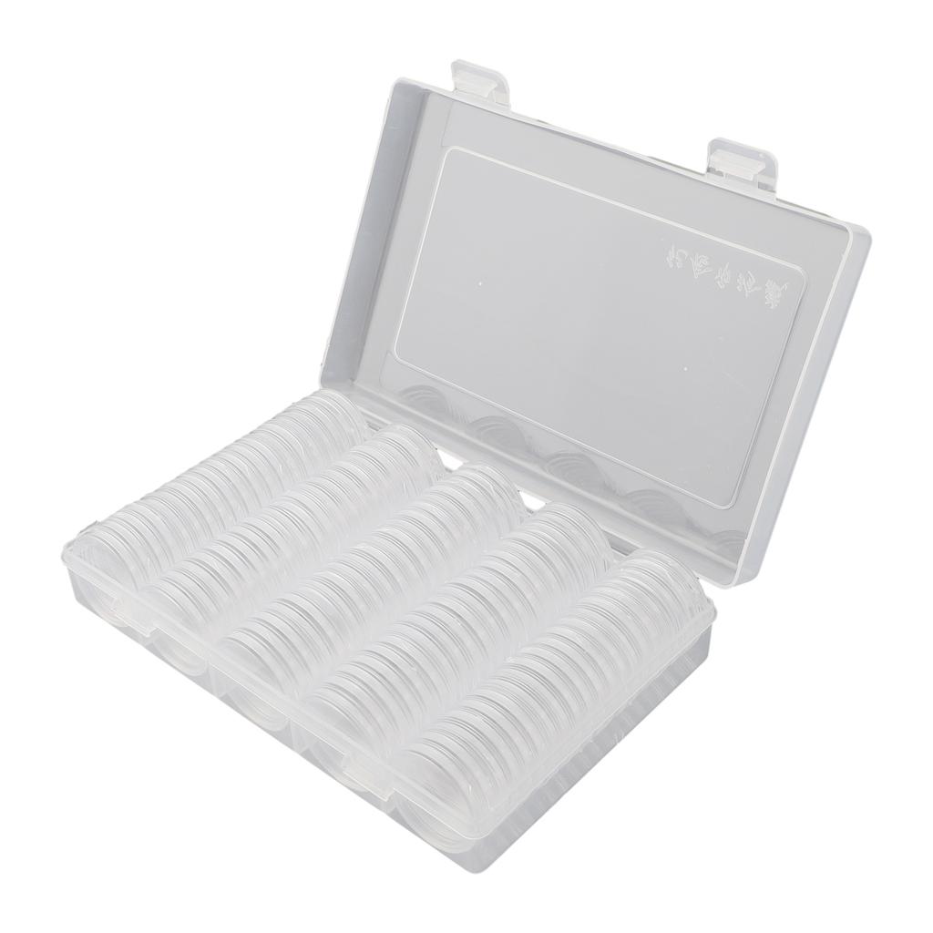 Coin Box Container Case Collectible Organizer Clear Plastic High Quality