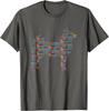 Norwegian Buhund Word Cloud Silhouette Graphic Print Men's Cotton T-Shirt Casual Trip Tee