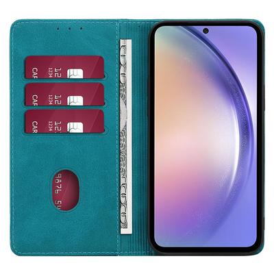 Für Samsung Galaxy S24 Ultra Hülle Magnetverschluss Leder Kalfstextur Handyhülle