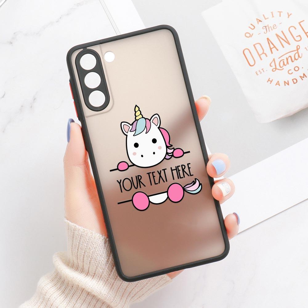 S23 Ultra Case For Samsung Galaxy S23 S22 Ultra S20 S21 FE Plus S10 Lite S24 Phone Case Matte Clear Cover Funny Unicorns Rainbow