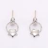 S925 Silver Needle Women's Heart & Round Stud Earrings - Cute Mini Ear Drops