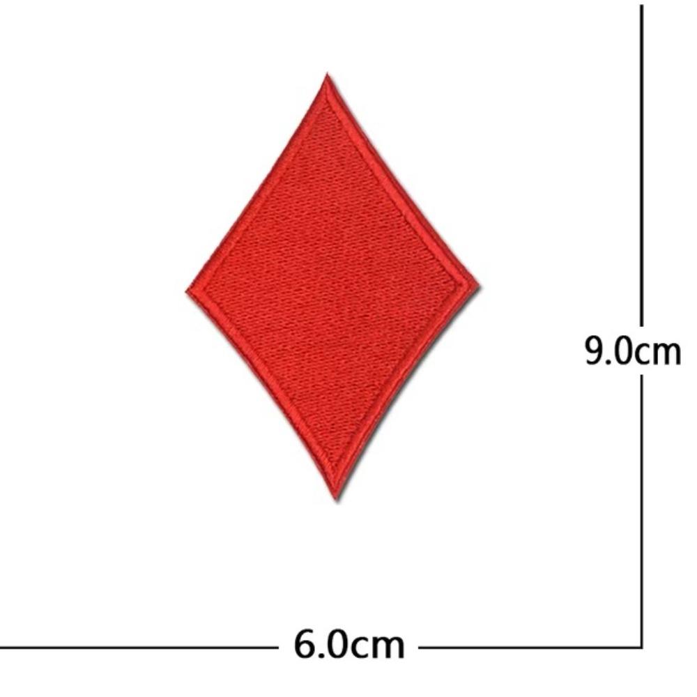 8pcs Poker Cards Embroidery Patches Spades Poker Red Heart Patches Thermoadhesive Patches Handmade Clothes Stickers