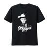 Roy Rogers Portrait T Shirt Black  Vintage Washed Streetwear Comfortable Breathable Homme Slightly Top For Everyday Wear