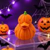 Unique Gift for Friends Halloween Pumpkin Duck Figurine, 3D Printed Cute Fall Artistic 3d Ornaments Statue, Autumn Thanksgiving Desktop Ornament, Home