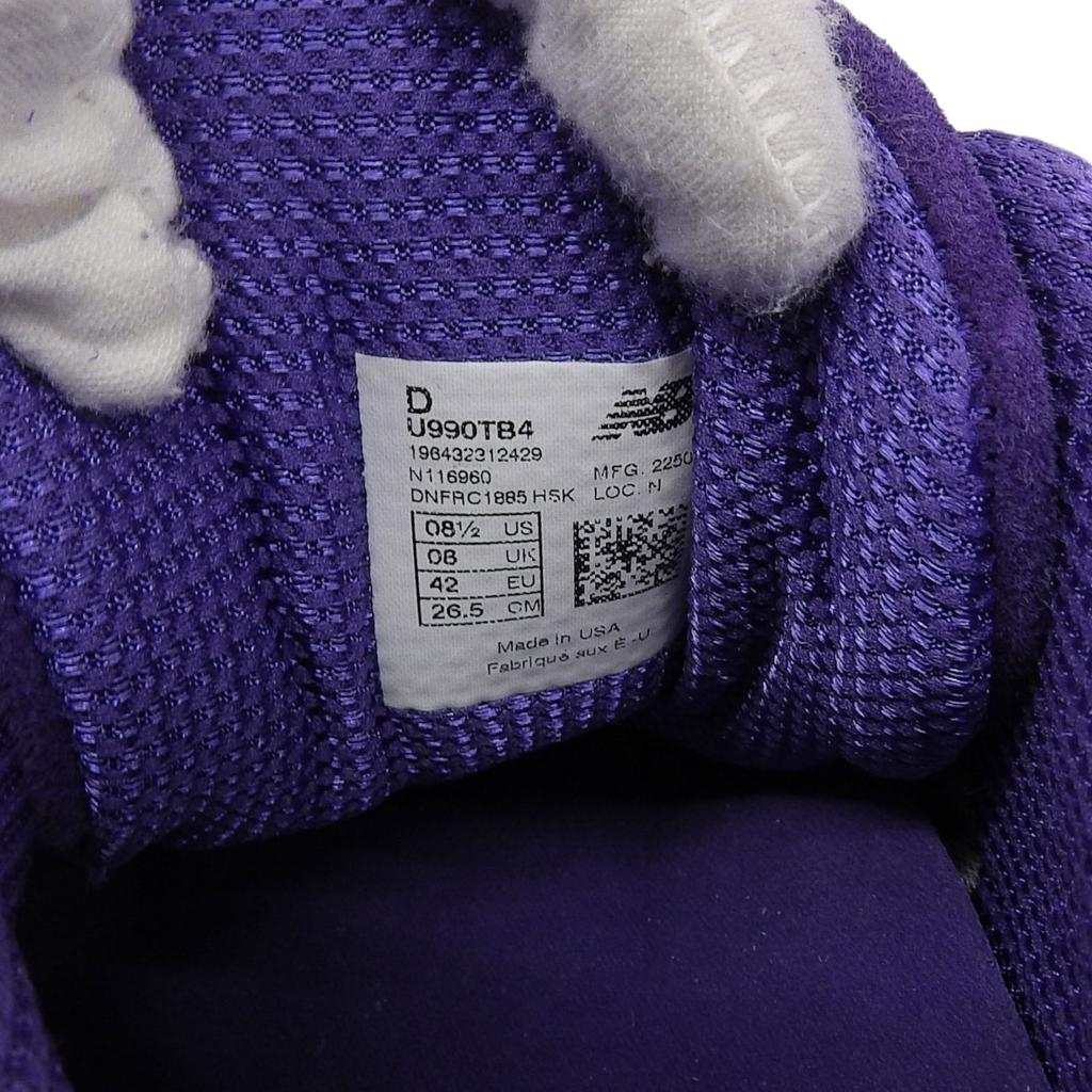 Pristine NEW BALANCE Sneakers 990V4 Purple Suede Purple Mens 26.5 U990TB4 Used