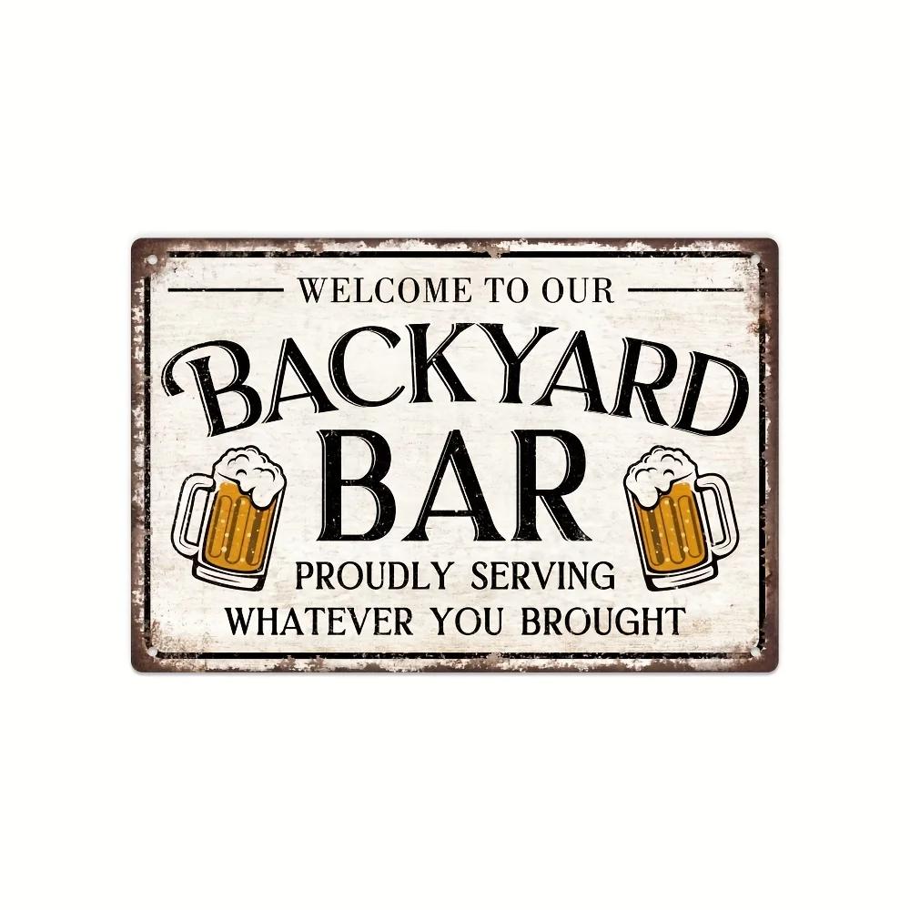 FJ Vintage Bar Signs Bar Decor Funny Bar Open Metal Signs for Home Bar Man Cave Decor Signs 20x30 Cm Retro Bar Metal Iron Signs
