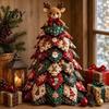 Christmas Craft Kits for Adults DIY Quilted Fabric Tree Kit, Vintage Patchwork Sewing Set Holiday Crafting Teachers Tabletop Decor, Handmade