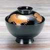 Miso Soppskål TA Senzai Rund Skål Svart Murgröna 12cm x Tillverkad i Japan J-kitchens 4-tums 10.5cm