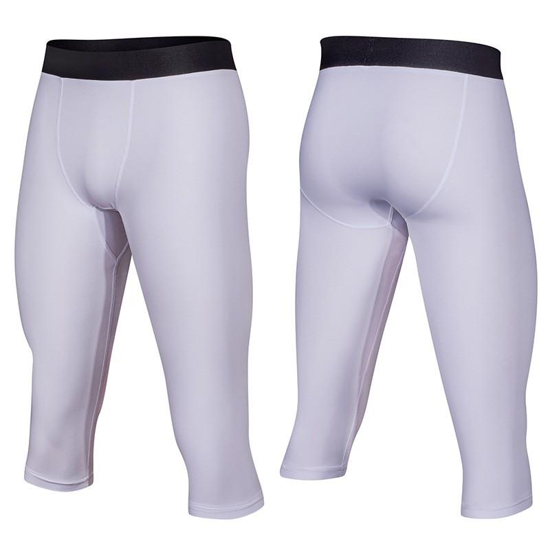 Herren Kompressions 7/8 Länge Trainingshose Atmungsaktiv Schnelltrocknend Sport Leggings Laufen Fitnessstudio Radfahren