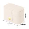 Elegant PU Leather Case Jewelry Organizer Secure Rings and Earrings Storage Container with Soft Velvets Interior