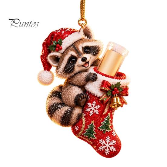 Gift Idea for Grandchildren Christmas Cute Animal Cash Ornament, 2D Flat Squirrel Fox Rabbit Dog Raccoon Teenagers Money Holder Acrylic Xmas