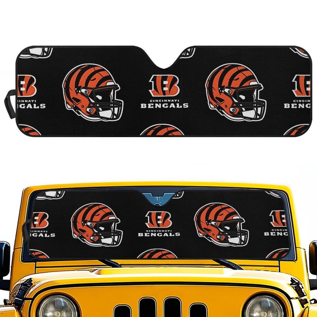 Cincinnati Bengals Off-Road Vehicle Windshield Sunshade - Custom Team Design, Heat Insulation & Sun Protection